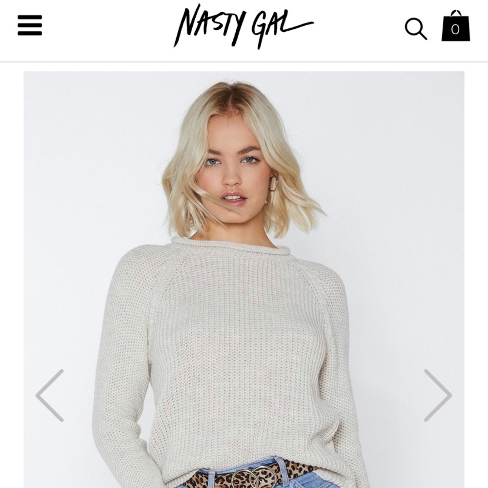 Nasty Gal Fall For it Ribbed Knit Sweater